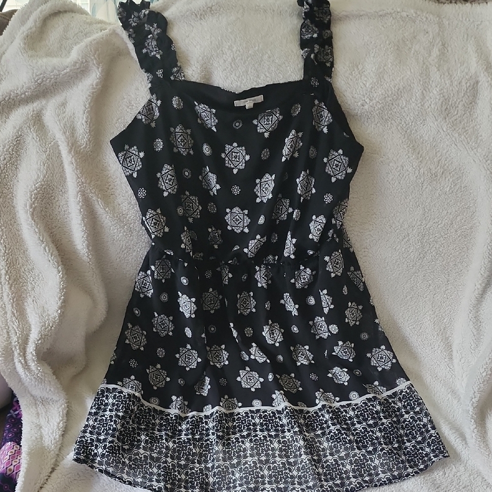 Maurices Black and White Floral Midi Dress